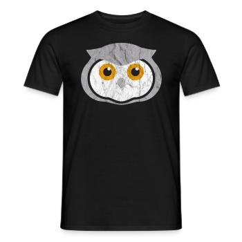 Hibou des animaux mignons - T-shirt homme - noir - Devant - AI Model Male 178 light (178cm)