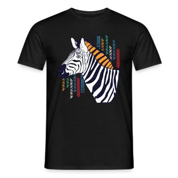 Global nomadic horse - Men's T-Shirt - black - Front - AI Model Male 178 light (178cm)