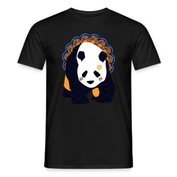 Panda nomade mondial - T-shirt homme - noir - Devant - AI Model Male 178 light (178cm)