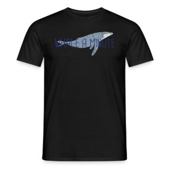 Animal Puns Wal eine Minute - Männer T-Shirt - Schwarz - Vorne - AI Model Male 178 light (178cm)