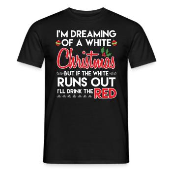 Crhistmas - Je rêve d'un Noël blanc - T-shirt homme - noir - Devant - AI Model Male 178 light (178cm)
