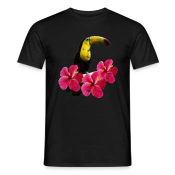 deep jungle - Men's T-Shirt - black - Front - AI Model Male 178 light (178cm)
