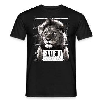 Tierdrucke - El Ligro - Männer T-Shirt - Schwarz - Vorne - AI Model Male 178 light (178cm)