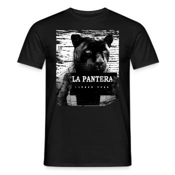 Animal Print Schwarzer Panther - Männer T-Shirt - Schwarz - Vorne - AI Model Male 178 light (178cm)