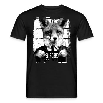Animal Print - El Zorro - T-shirt homme - noir - Devant - AI Model Male 178 light (178cm)