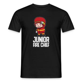 Pompier junior pompier cadeau enfant - T-shirt homme - noir - Devant - AI Model Male 178 light (178cm)