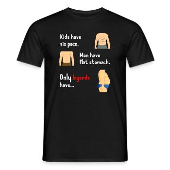 Männer mit Bauch I Geschenk Vater Väter Mann - Männer T-Shirt - Schwarz - Vorne - AI Model Male 178 light (178cm)