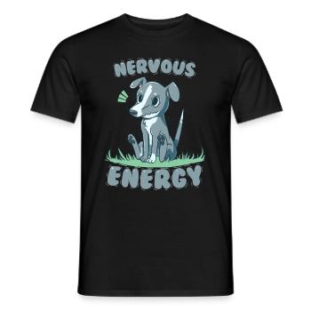 Nervöse Energie Windhund - Männer T-Shirt - Schwarz - Vorne - AI Model Male 178 light (178cm)