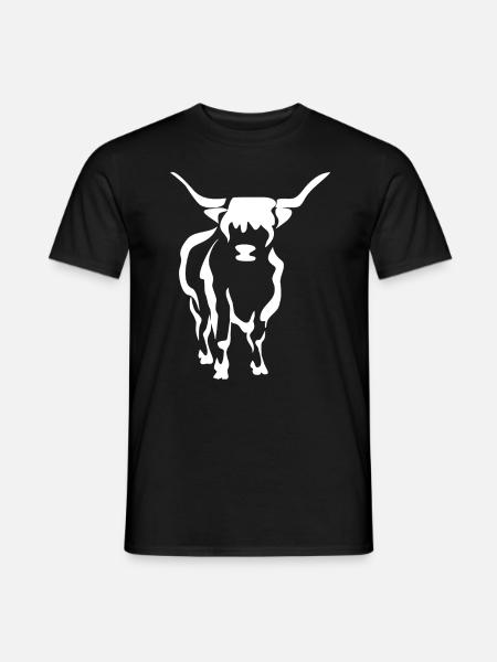 Kuh Kühe Rind Bauer Landwirt Silhouette Geschenk - Männer T-Shirt - Schwarz