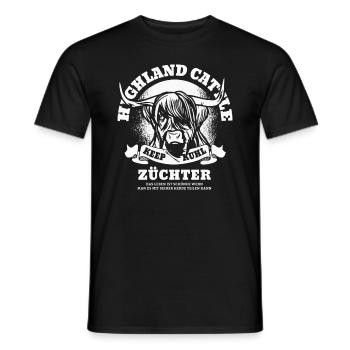 Kuh Kühe Rind Bauer Landwirt Silhouette Geschenk - Männer T-Shirt - Schwarz - Vorne - AI Model Male 178 light (178cm)