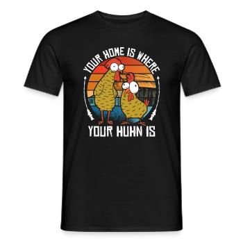 Poulet poulet coq agriculteur cadeau de poulailler - T-shirt homme - noir - Devant - AI Model Male 178 light (178cm)