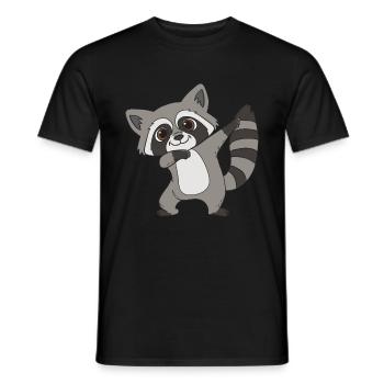 Raccoon Dabbing Raccoon - Men's T-Shirt - black - Front - AI Model Male 178 light (178cm)
