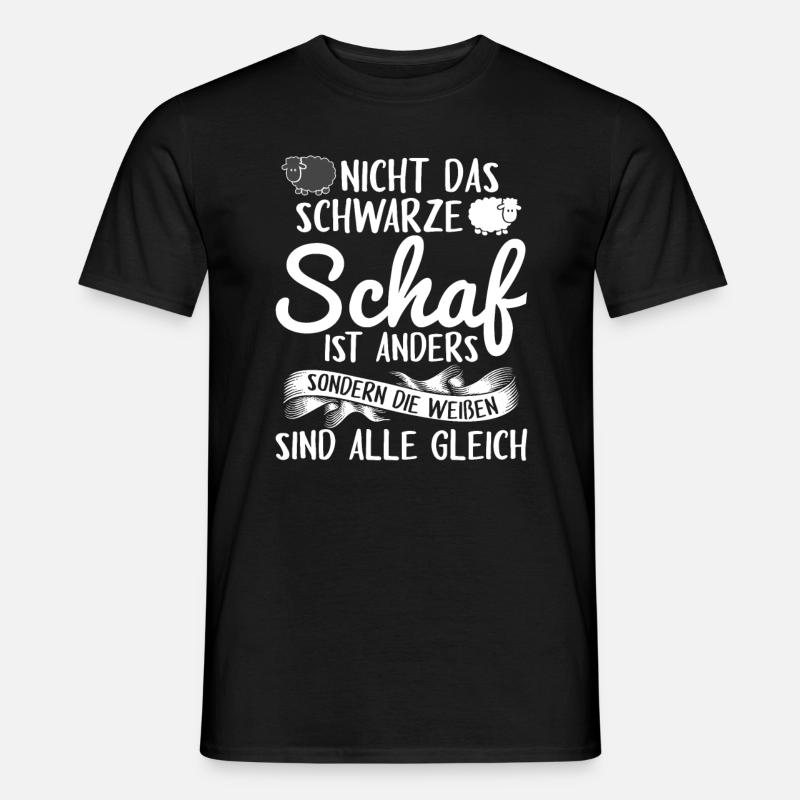 Nicht das schwarze Schaf ist anders Schäfer - Männer T-Shirt - Schwarz