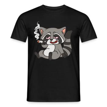 Raton laveur raton laveur Stoner raton laveur - T-shirt homme - noir - Devant - AI Model Male 178 light (178cm)
