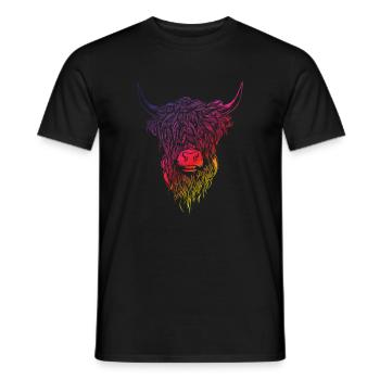 Bovins Highland Bovins Highland Vaches Highland - T-shirt homme - noir - Devant - AI Model Male 178 light (178cm)