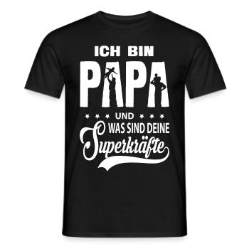 Vatertag Papa Superheld Statement bester Vater - Männer T-Shirt - Schwarz - Vorne - AI Model Male 178 light (178cm)