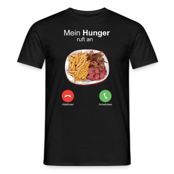 Taxiteller Soulfood Ruhrpott Currywurst Pommis - Männer T-Shirt - Schwarz - Vorne - AI Model Male 178 light (178cm)