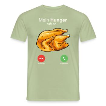 Broiler Brathhähnchen Grillhähnchen Goldbroiler - Männer T-Shirt - Sage - Vorne - AI Model Male 178 light (178cm)
