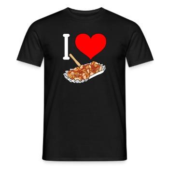 Currywurst Curry Wurst Bratwurst Berliner Ruhrpott - Männer T-Shirt - Schwarz - Vorne - AI Model Male 178 light (178cm)