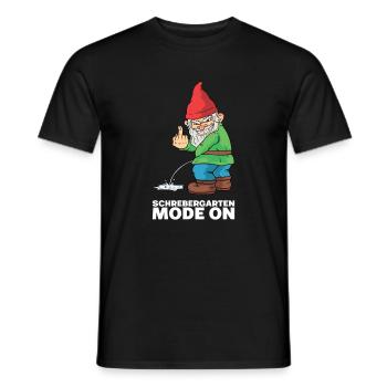 Allotment Garden Mode On Bad garden gnome - Men's T-Shirt - black - Front - AI Model Male 178 light (178cm)