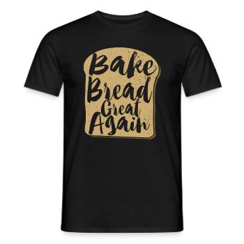 Proper Bread Baking Hobby Baker Dough Whisperer - Men's T-Shirt - black - Front - AI Model Male 178 light (178cm)