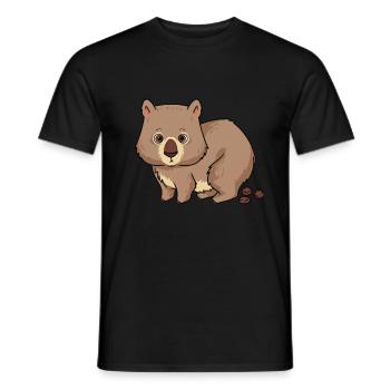 Wombat I Wombats I Tiere die Kacken Portraits - Männer T-Shirt - Schwarz - Vorne - AI Model Male 178 light (178cm)