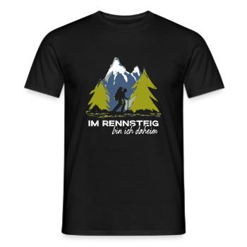Rennsteig - Männer T-Shirt - Schwarz - Vorne - AI Model Male 178 light (178cm)