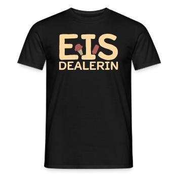 Eis Dealerin I Eiswaffeln Wassereis - Männer T-Shirt - Schwarz - Vorne - AI Model Male 178 light (178cm)
