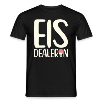 Eis Dealerin I Eiswaffeln Wassereis - Männer T-Shirt - Schwarz - Vorne - AI Model Male 178 light (178cm)