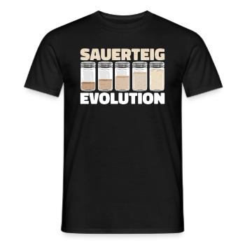 Bäcker Bäckerei Pan Sauerteig Evolution - Männer T-Shirt - Schwarz - Vorne - AI Model Male 178 light (178cm)