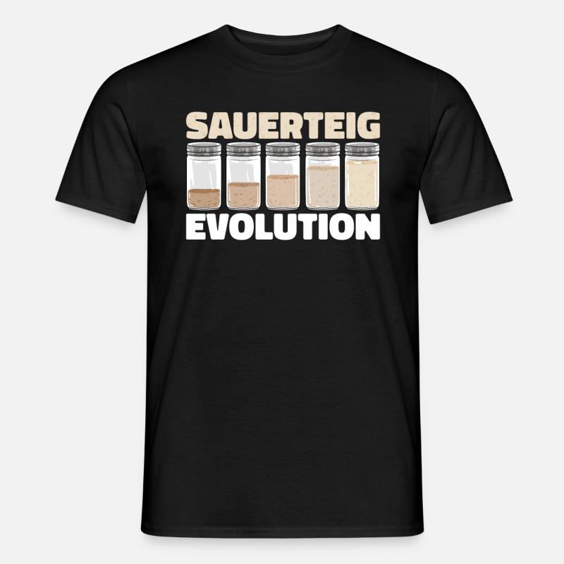Bäcker Bäckerei Pan Sauerteig Evolution - Männer T-Shirt - Schwarz