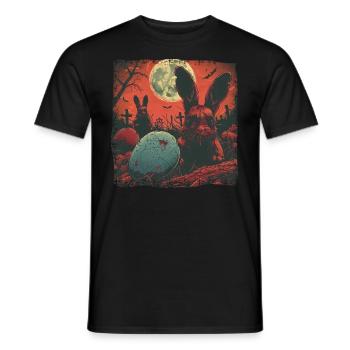 Osterhase Zombie Ei Horror Ostern - Männer T-Shirt - Schwarz - Vorne - AI Model Male 178 light (178cm)