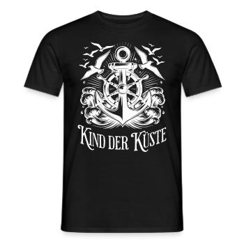 Kind der Küste, Strand, Brandung, Meer, Wellen - Männer T-Shirt - Schwarz - Vorne - AI Model Male 178 light (178cm)