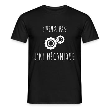 j'peux pas j'ai mecanique - T-shirt homme - noir - Devant - AI Model Male 178 light (178cm)