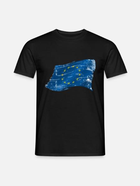 EU-Flagge (Fake-Edition) - Männer T-Shirt - Schwarz