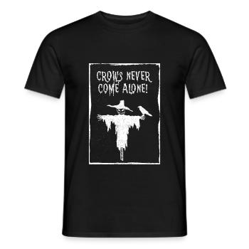 Krähe Vogelscheuche Halloween - Männer T-Shirt - Schwarz - Vorne - AI Model Male 178 light (178cm)
