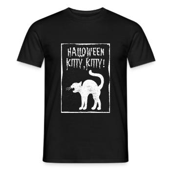 Chaton de chat d'Halloween - T-shirt homme - noir - Devant - AI Model Male 178 light (178cm)