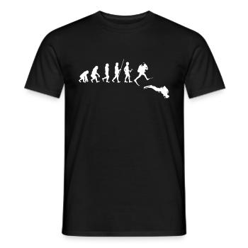 Taucher Evolution Apnoe tauchen freitauchen Meer - Männer T-Shirt - Schwarz - Vorne - AI Model Male 178 light (178cm)