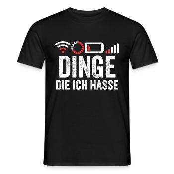 Dinge die ich hasse - Männer T-Shirt - Schwarz - Vorne - AI Model Male 178 light (178cm)