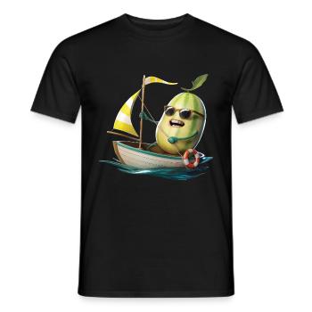 Obst Honigmelone Bootfahren Geschenk - Männer T-Shirt - Schwarz - Vorne - AI Model Male 178 light (178cm)
