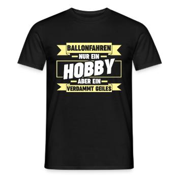Ballonfahren Luftfahrt Ballonfahrer Heißluftballon - Männer T-Shirt - Schwarz - Vorne - AI Model Male 178 light (178cm)