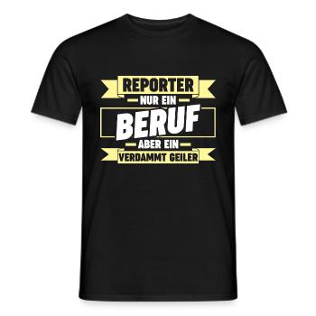 Journalistik Journalist Reporter - Männer T-Shirt - Schwarz - Vorne - AI Model Male 178 light (178cm)