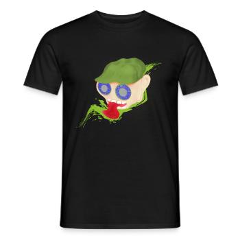 Tête avec capuchon - T-shirt homme - noir - Devant - AI Model Male 178 light (178cm)