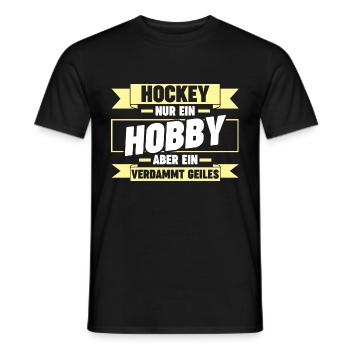 Eishockey Hockeyspieler Hockey - Männer T-Shirt - Schwarz - Vorne - AI Model Male 178 light (178cm)
