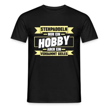 Stand Up Paddeling - Männer T-Shirt - Schwarz - Vorne - AI Model Male 178 light (178cm)