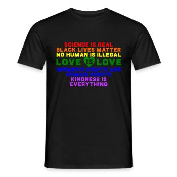 L'amour est l'amour Gay Pride LGBT Flag LGBTQ - T-shirt homme - noir - Devant - AI Model Male 178 light (178cm)