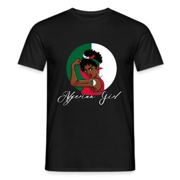 Unzerbrechliches algerisches Mädchen - Männer T-Shirt - Schwarz - Vorne - AI Model Male 178 light (178cm)