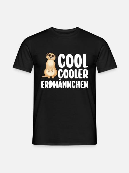 Erdmännchen - Männer T-Shirt - Schwarz