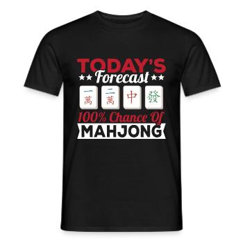 Cadeau pour les fans de Mahjong - T-shirt homme - noir - Devant - AI Model Male 178 light (178cm)