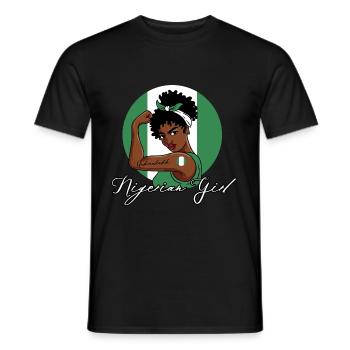 Unzerbrechliches nigerianisches Mädchen - Männer T-Shirt - Schwarz - Vorne - AI Model Male 178 light (178cm)